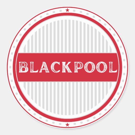 Blackpool City Pride Emblem – English Identity ラウンドシール (正面)