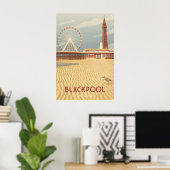 Blackpool Seaside Travel Poster ポスター (ホームオフィス)