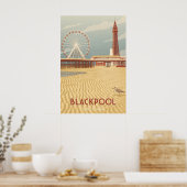 Blackpool Seaside Travel Poster ポスター (キッチン)