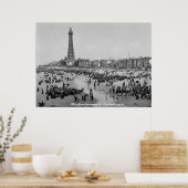 Blackpool Tower & promenade, England c 1905 ポスター (キッチン)