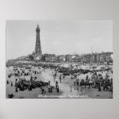 Blackpool Tower & promenade, England c 1905 ポスター (正面)