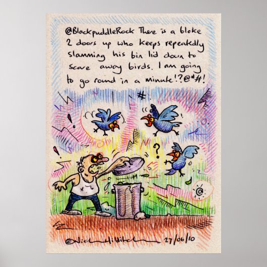 @BlackpuddleRock's irkafirkaプリント ポスター (正面)