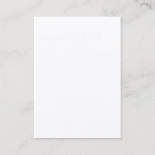 Black'sのソーシャルメディアへの投稿は結婚ない プレイスカード (正面)