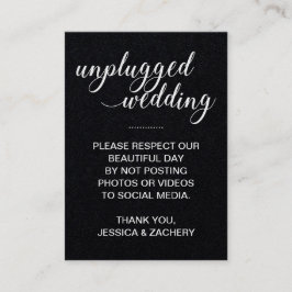 Black'sのソーシャルメディアへの投稿は結婚ない プレイスカード