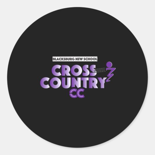 Blacksburg New School Cc Running Club Long Sleeve  ラウンドシール (正面)