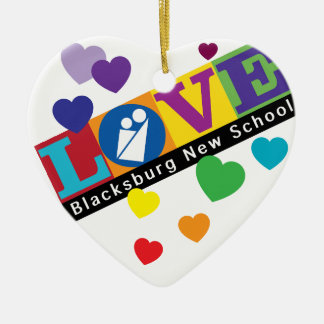 Blacksburg New School Heart Ornament セラミックオーナメント