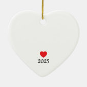 Blacksburg New School Heart Ornament セラミックオーナメント (裏面)