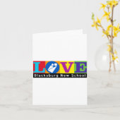 Blacksburg New School Merch Adult Slim Cut  カード (黄色い花)