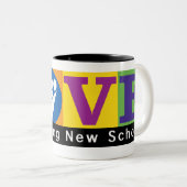 Blacksburg New School Merch Mug ツートーンマグカップ (正面右)
