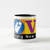Blacksburg New School Merch Mug ツートーンマグカップ (中央)
