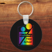 Blacksburg New School Retro Design  キーホルダー (正面)