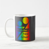 Blacksburg New School Retro Design _1  コーヒーマグカップ (左)