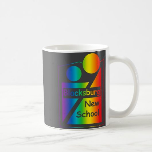 Blacksburg New School Retro Design _1  コーヒーマグカップ (右)