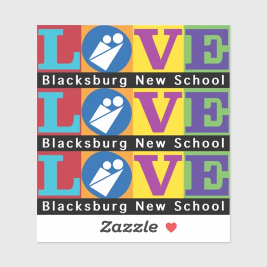 Blacksburg New School Vinyl Sticker シール (シート)