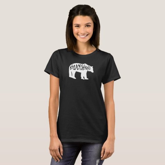 Blacksburg Virginia Bear 1 Tシャツ (正面フル)