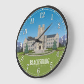 Blacksburg Virginia Campus ラージ壁時計 (傾斜)
