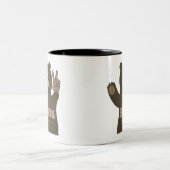 Blacksburg Virginia Peace Bear ツートーンマグカップ (中央)