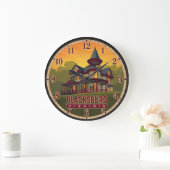 Blacksburg Virginia Victorian Mansion  ラージ壁時計 (ホーム)