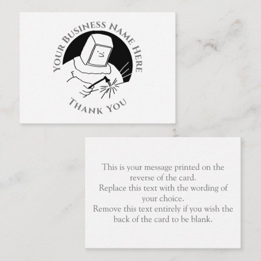 BlacksmithまたはMetalworker Thank You Note Card ノートカード (正面/裏面)