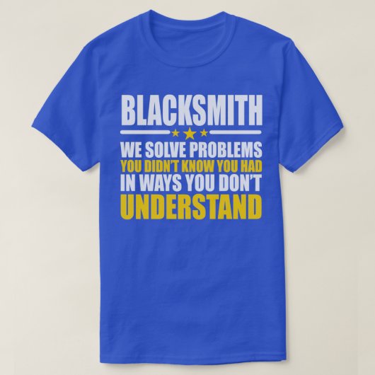 Blacksmithギフトカッコいい問題ソルバー Tシャツ (デザイン正面)