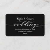 Blacksmith素朴書道RSVPオンラインカード 名刺 (裏面)