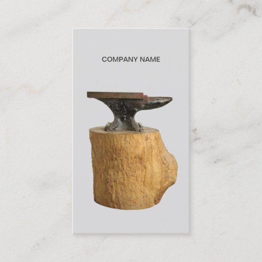 Blacksmith Anvil名刺テンプレート 名刺 (正面)