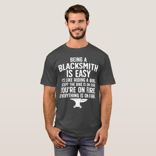 Blacksmith Art For Men Women Forgingools Blacksmit Tシャツ (正面フル)
