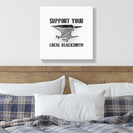 Blacksmith Blacksmithing Forging Craftsman Anvil キャンバスプリント (インサイチュ (寝室))