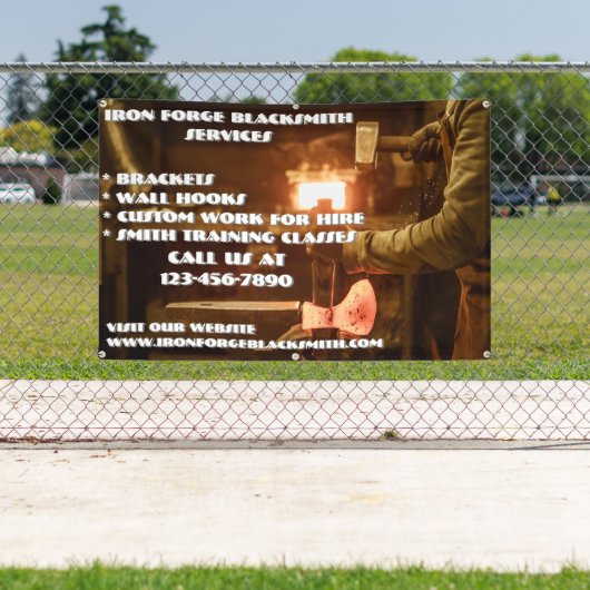Blacksmith Forgeカスタマイズショップビジネス 横断幕 (インサイチュ)