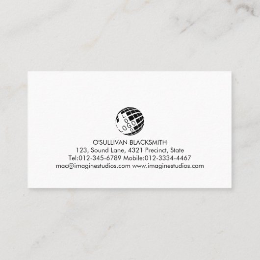 Blacksmith Iron Works Metal 名刺 (裏面)