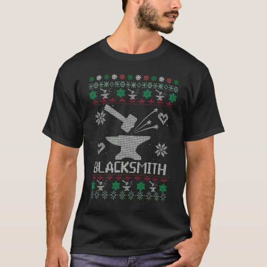 Blacksmith Ugly Christmas Sweater Tシャツ (正面)
