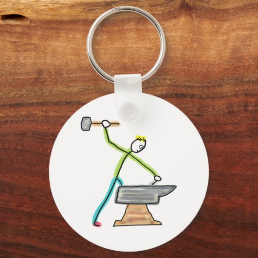 Blacksmithing Stickman キーホルダー (裏面)