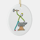 Blacksmithing Stickman セラミックオーナメント (右)