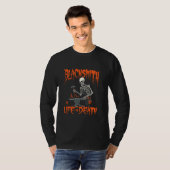 Blacksmiting Skeleton Bladesmith - Metalsmith Bla Tシャツ (正面フル)