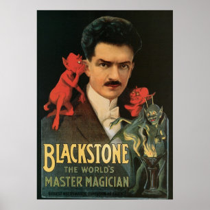 Blackstoneの~のマスターの手品師のヴィンテージの魔法の行為 ポスター