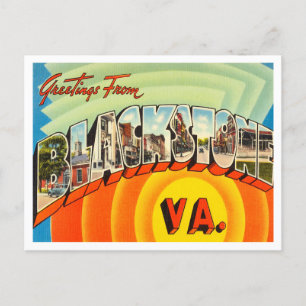 Blackstone, Virginia Vintage Travelからの挨拶 ポストカード
