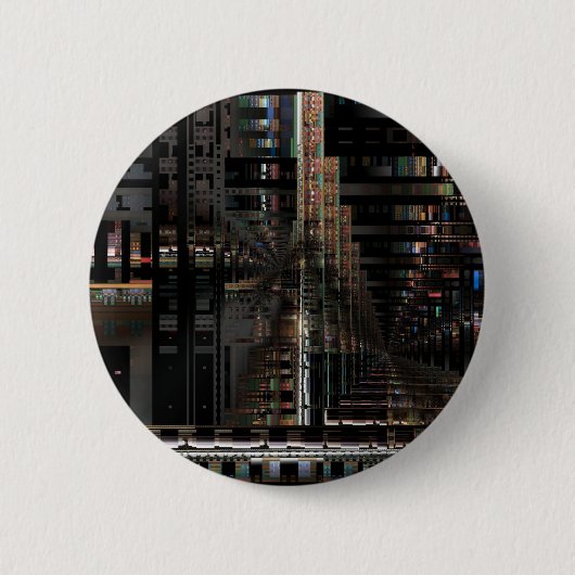 BlackTechnology回路基板電子コンピュータ。 缶バッジ (正面)