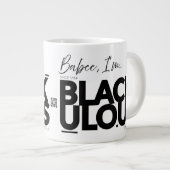 BLACKULO.US™ "Babee I'm..." – 創業者Flex 🔥 ジャンボコーヒーマグカップ (正面右)