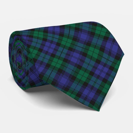 Blackwatch Tartan Royal Scottish Argyle Plaid  ネクタイ (ロール)