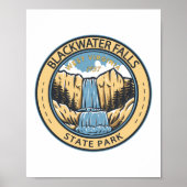 Blackwater Falls State Park West Virginia Badge ポスター (正面)