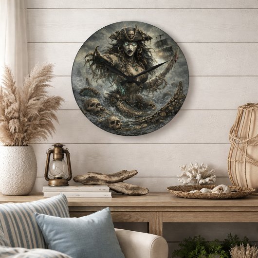 Blackwater Siren – Fortune Favors the Ruthless ラージ壁時計