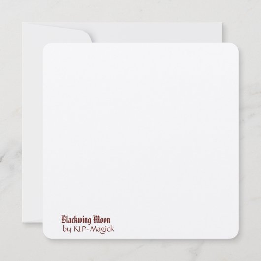 Blackwing Moon - AI Fantasy Digital Art Print (裏面)