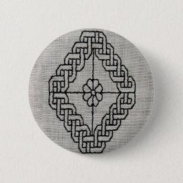 Blackwork embroidery button 缶バッジ
