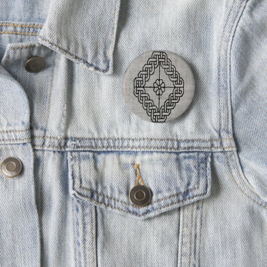 Blackwork embroidery button 缶バッジ (インサイチュ)