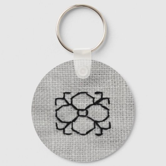 Blackwork embroidery keychain キーホルダー (裏面)
