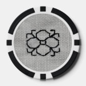 Blackwork embroidery poker chip ポーカーチップ (正面)