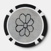 Blackwork embroidery poker chip ポーカーチップ (裏面)