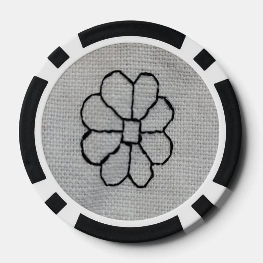 Blackwork embroidery poker chip ポーカーチップ (裏面)