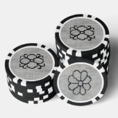 Blackwork embroidery poker chip ポーカーチップ (積み重ね)