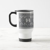 Blackwork embroidery travel mug トラベルマグ (左)